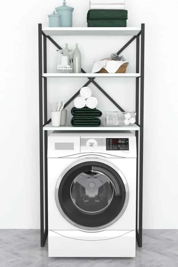 Casarredo Regál na pračku SIARA bílá/černá - náhled 2