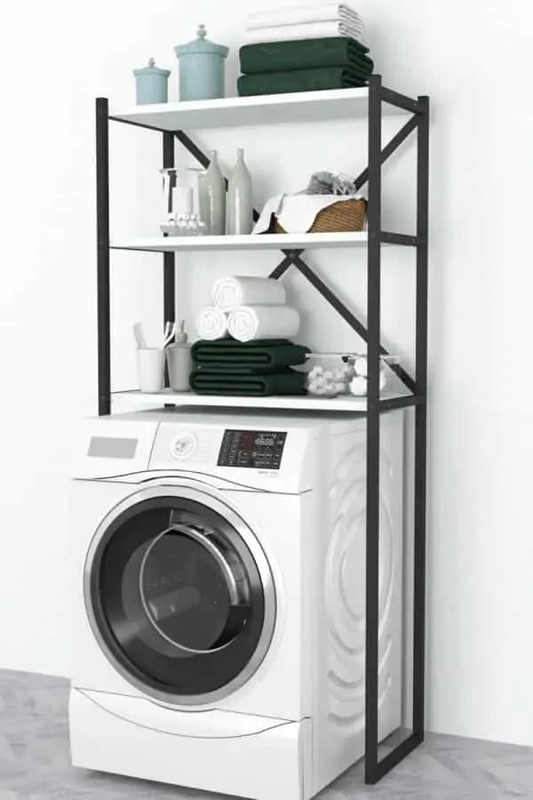 Casarredo Regál na pračku SIARA bílá/černá - náhled 3