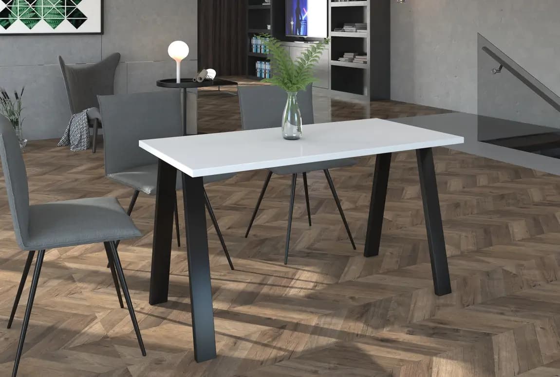 Casarredo Jídelní stůl KOLINA 138x90 cm černá/bílá