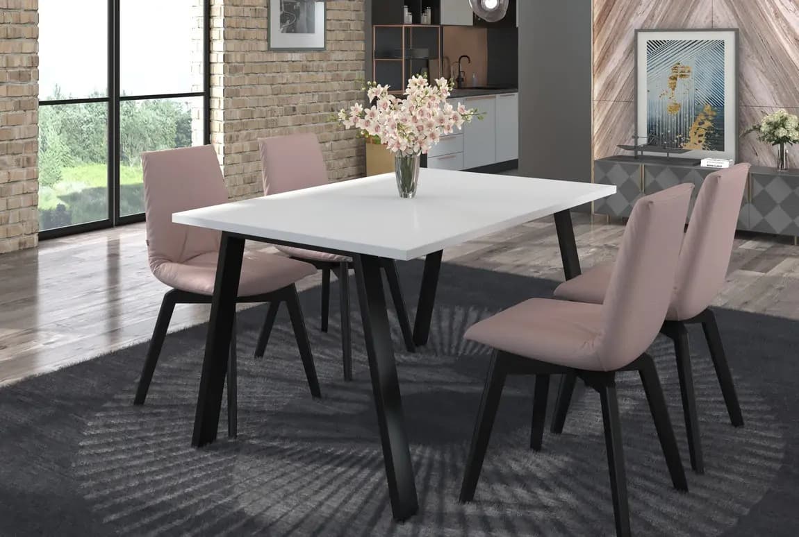 Casarredo Jídelní stůl KOLINA 138x90 cm černá/bílá - náhled 5