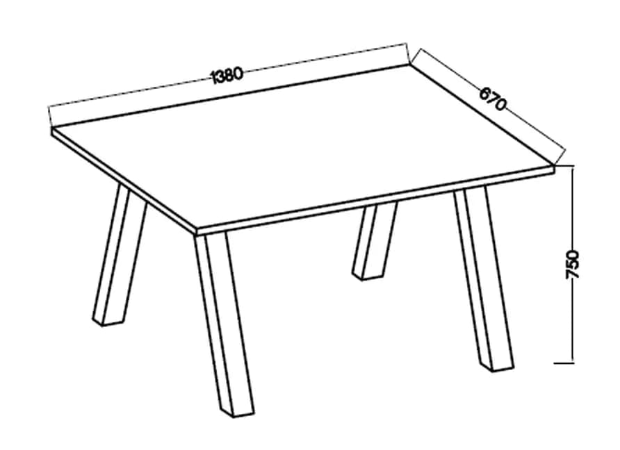 Casarredo Jídelní stůl KOLINA 138x67 cm černá/artisan - náhled 3