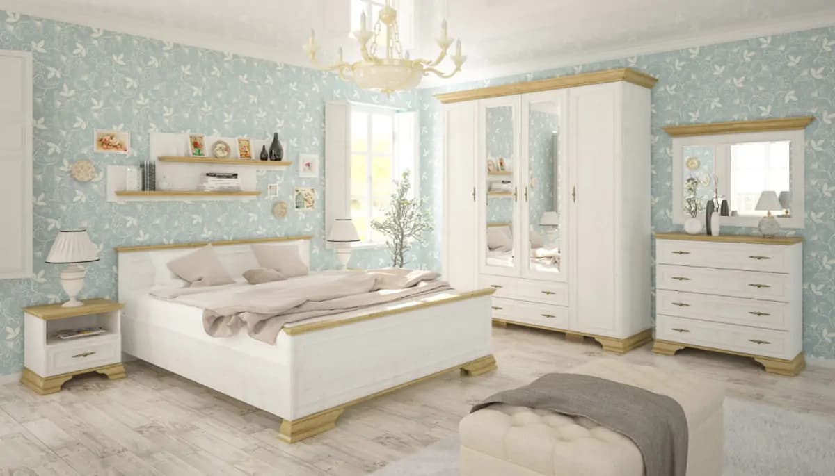 Casarredo Postel 160 cm SCORDIA borovice andersen/zlatý dub - náhled 2
