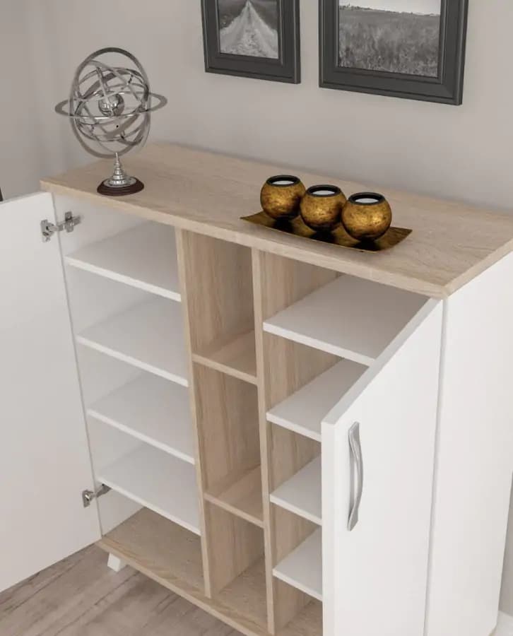 Casarredo MEDFORD skříňka na boty, dub Sonoma/bílá - náhled 4
