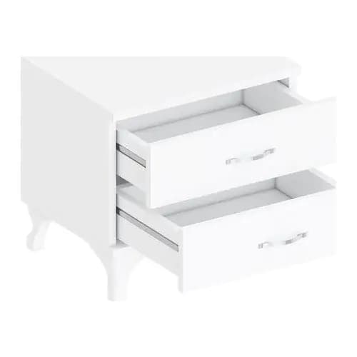 Casarredo LIVARA noční stolek na nožičkách, bílý - náhled 3
