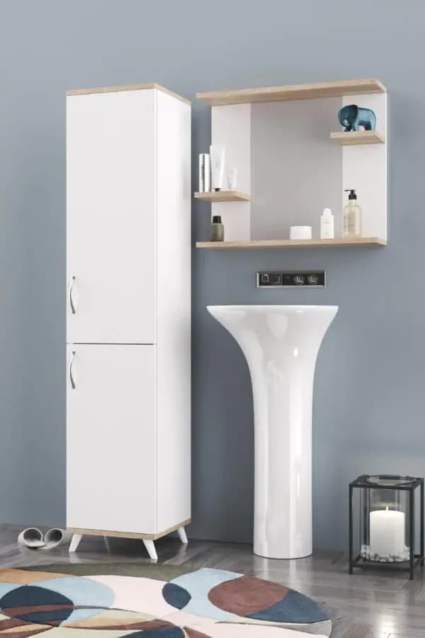 Casarredo RESKO koupelnová sestava, bílá/dub Sonoma - náhled 3