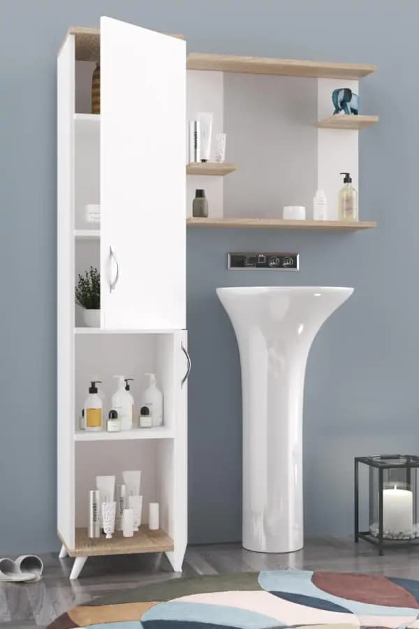 Casarredo RESKO koupelnová sestava, bílá/dub Sonoma - náhled 4