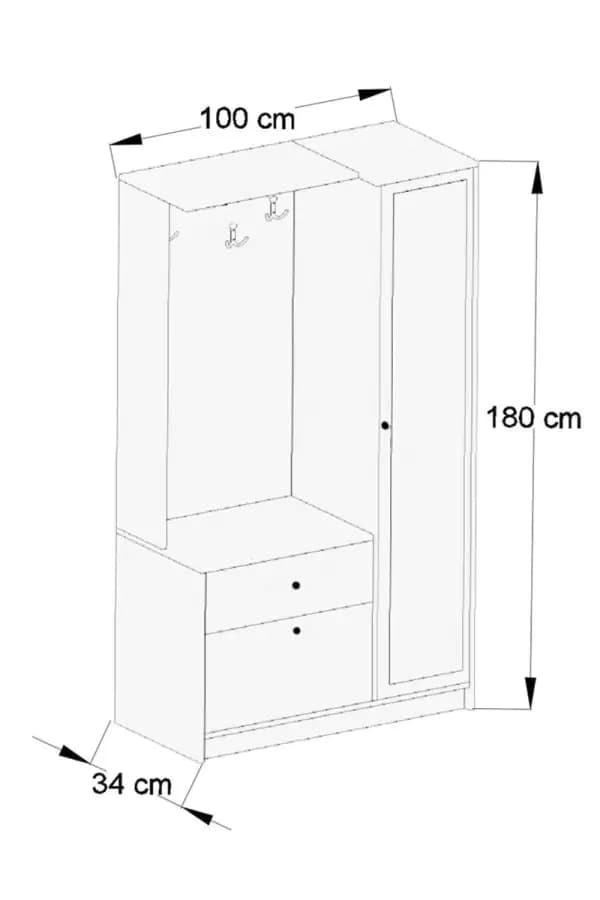 Casarredo RAUMA předsíňová sestava, bílá/grey - náhled 3