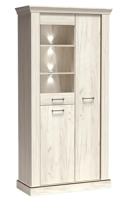 Casarredo Vitrína 3D NEIL dub kraft bílý - náhled 2