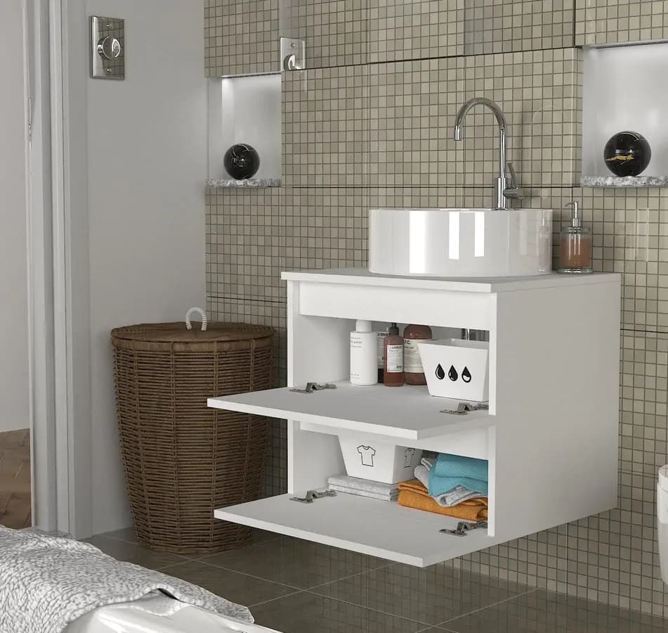 Casarredo Závěsná skříňka pod umyvadlo DONGOLA bílá - náhled 3