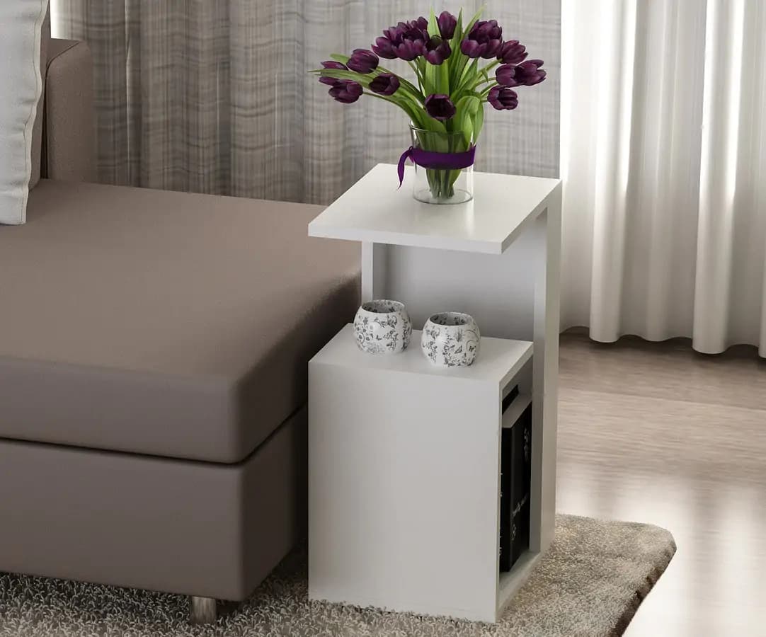 Casarredo Odkládací příruční stolek AGADI bílá - náhled 3