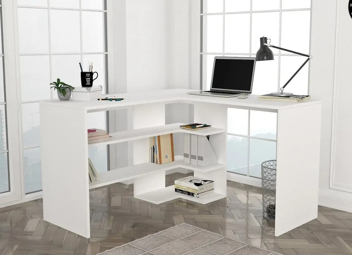 Casarredo Rohový pracovní stůl BONGA bílá