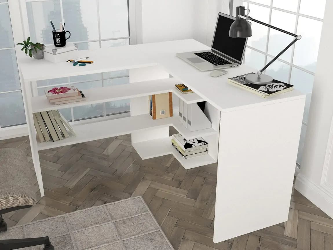 Casarredo Rohový pracovní stůl BONGA bílá - náhled 3