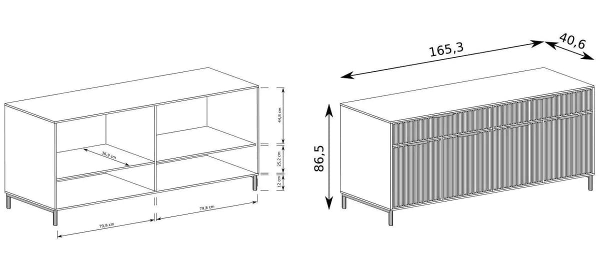 Casarredo Komoda na nohách 4D4S ODEON green stone - náhled 4