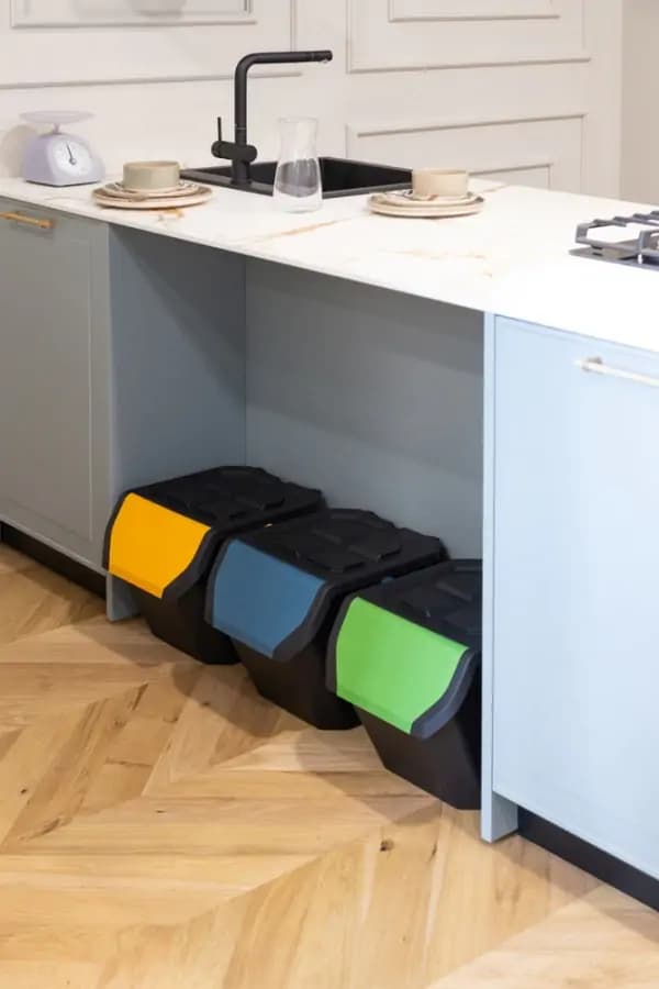 DEA HOME Set 3 odpadkových košů FRIDA na tříděný odpad 3x 25 L - náhled 2