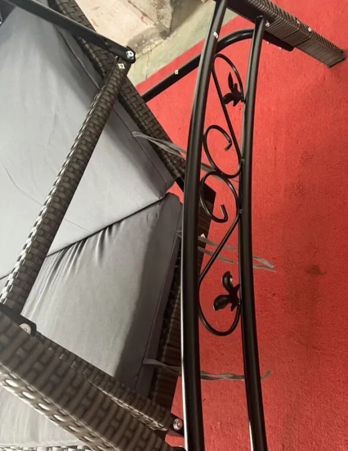 Rojaplast RATTAN zahradní houpačka HNĚDÁ - náhled 4