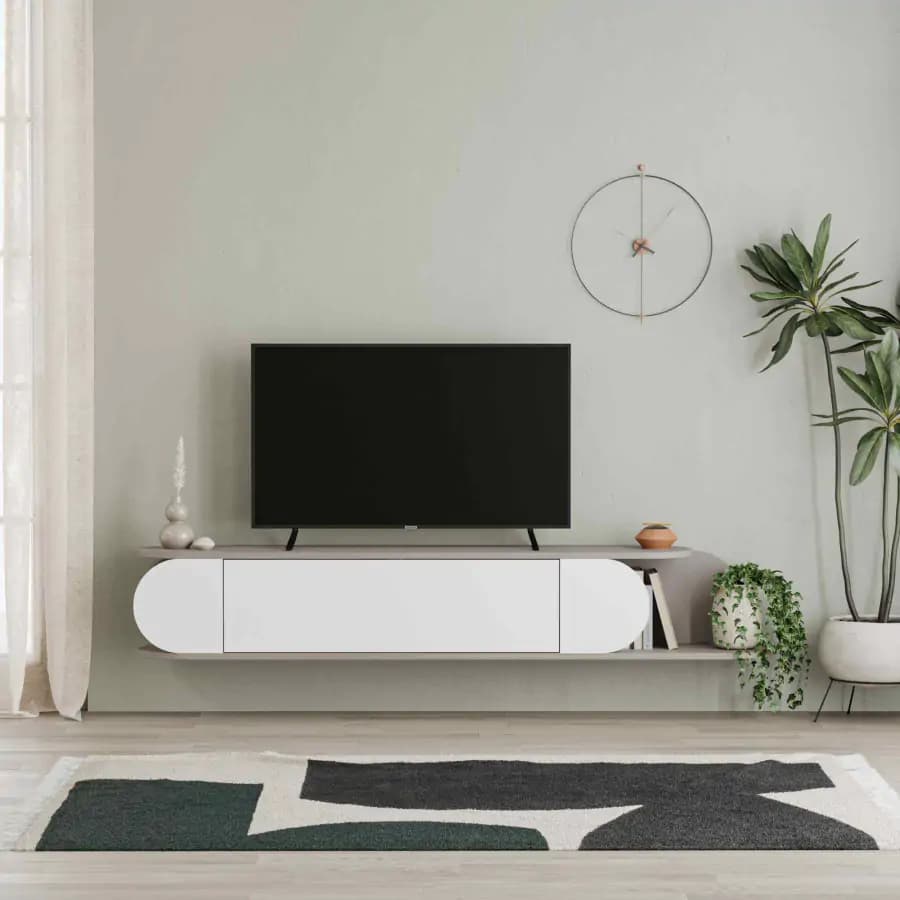 Casarredo Televizní stolek BOGGART, moka/bílý - náhled 2