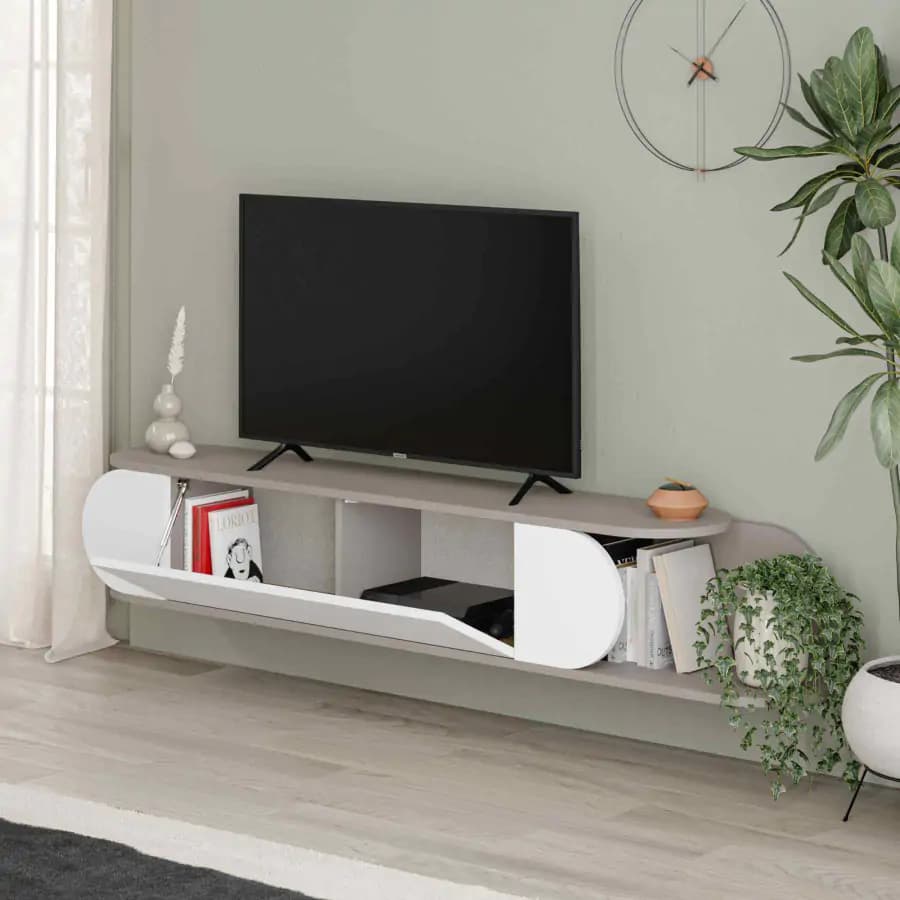 Casarredo Televizní stolek BOGGART, moka/bílý - náhled 3