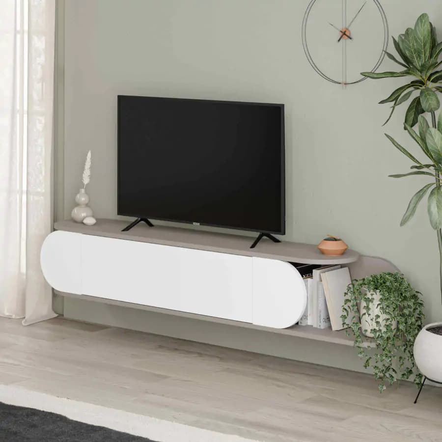 Casarredo Televizní stolek BOGGART, moka/bílý
