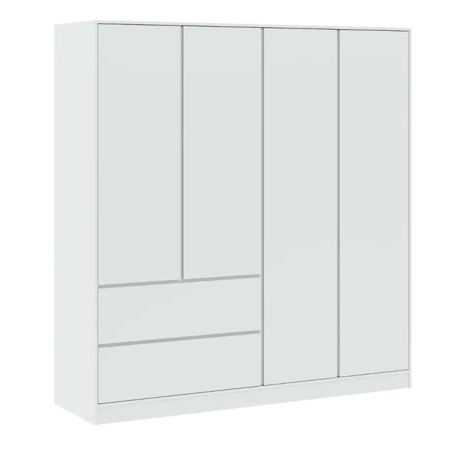 Casarredo Šatní skříň 4D2S BURELA bílá