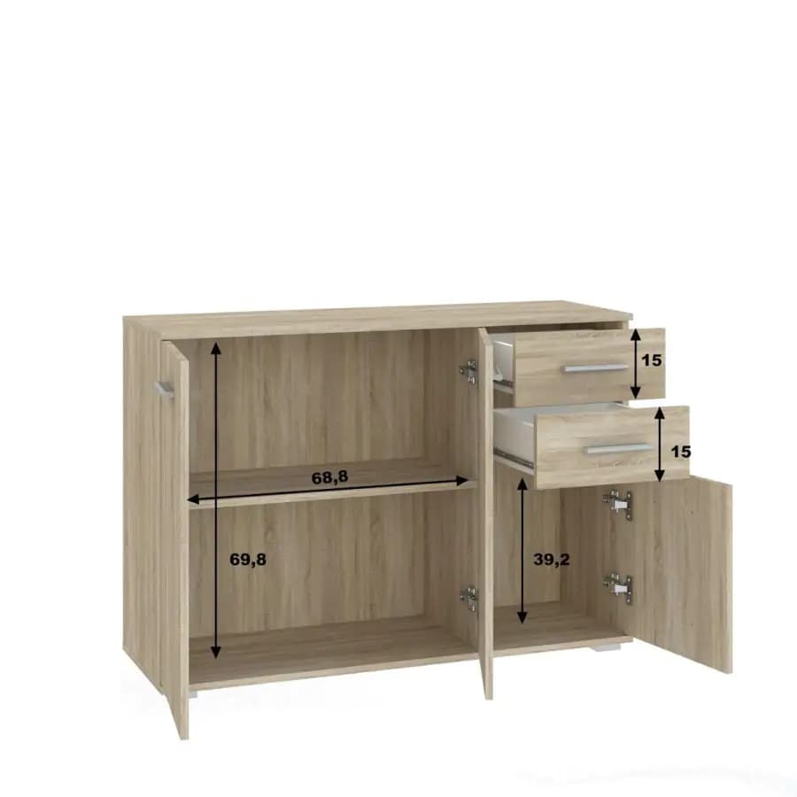 Casarredo Komoda 3D2S BORJA dub sonoma - náhled 3