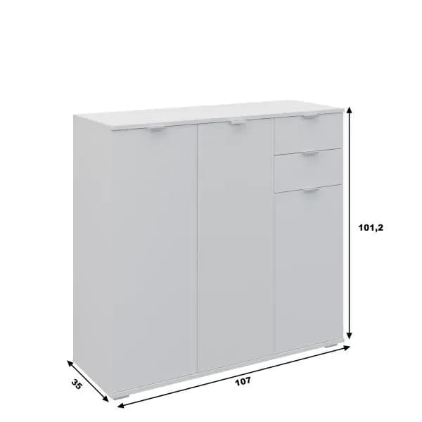 Casarredo Komoda 3D2S vysoká BORJA bílá - náhled 5