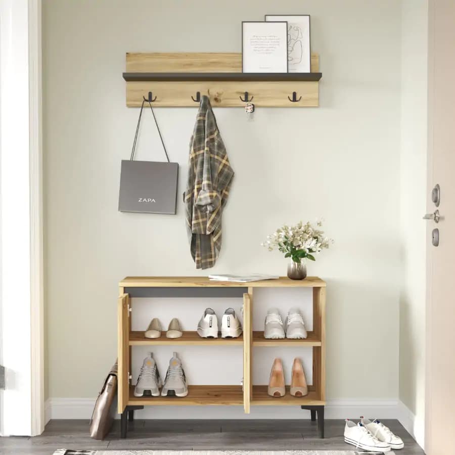 Casarredo Předsíňová sestava GLENC, dub Left / antracit - náhled 2