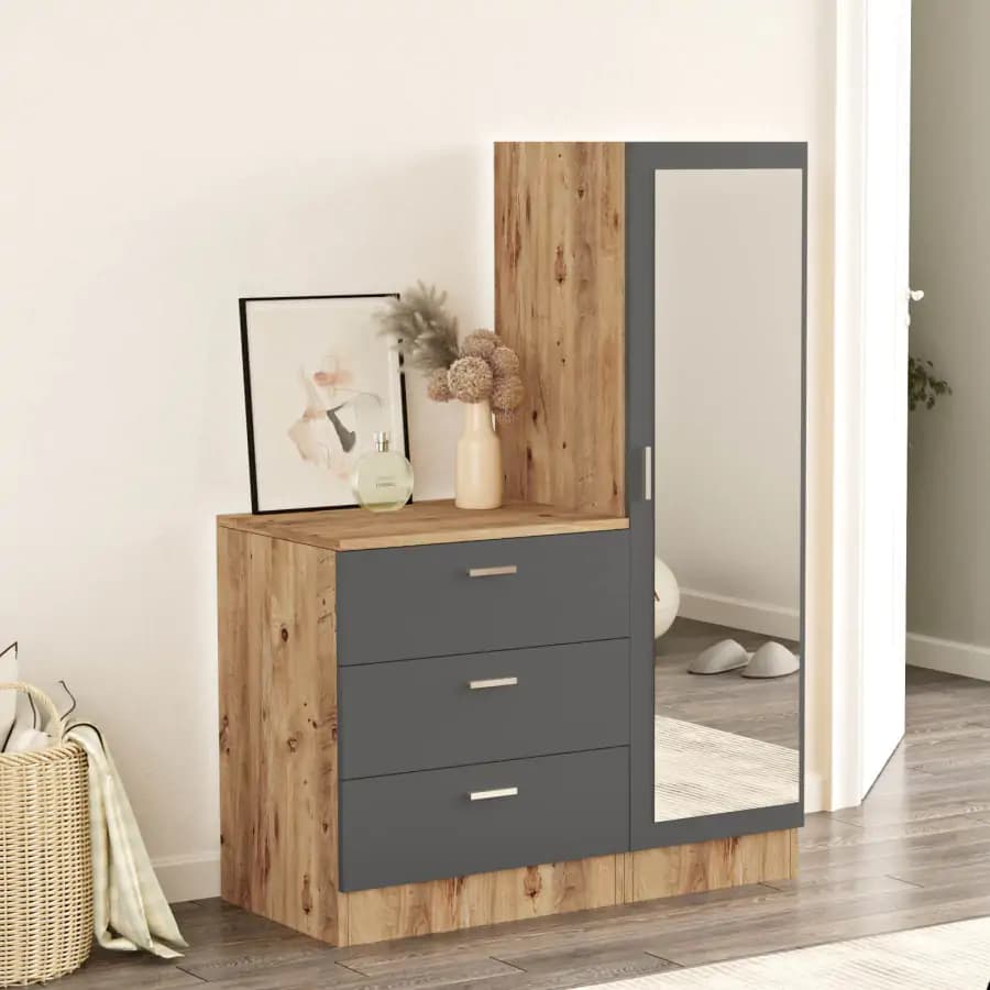Casarredo HASKEL předsíňová stěna, antracit/borovice - náhled 4