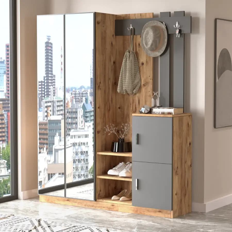 Casarredo Předsíňová sestava JENKS , borovice/antracit - náhled 3