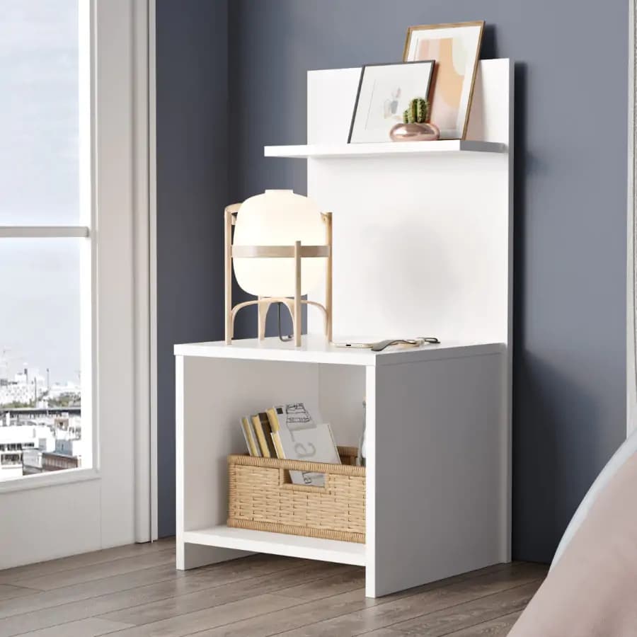 Casarredo Otevřený noční stolek, bílý