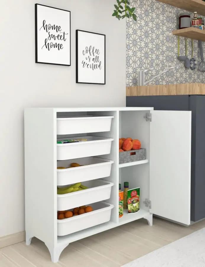 Casarredo Multifunkční skříňka 1D xali bílá - náhled 2