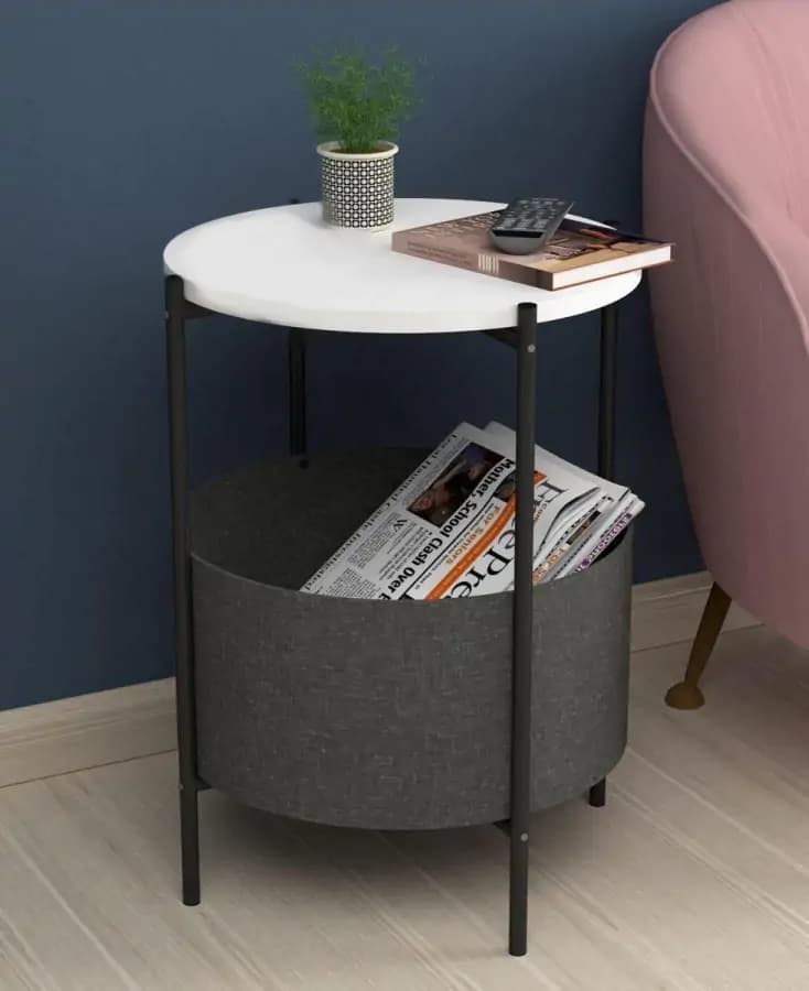 Casarredo Odkládací stolek kulatý JUDITH bílá - náhled 2