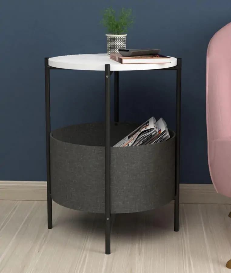 Casarredo Odkládací stolek kulatý JUDITH bílá - náhled 3
