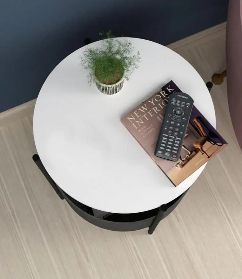 Casarredo Odkládací stolek kulatý JUDITH bílá - náhled 5