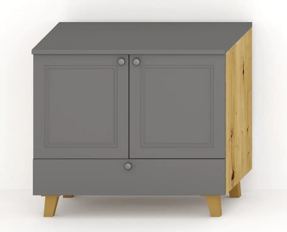 Casarredo Skříňka pod umyvadlo POMEROY DUM80S/1 artisan/šedá