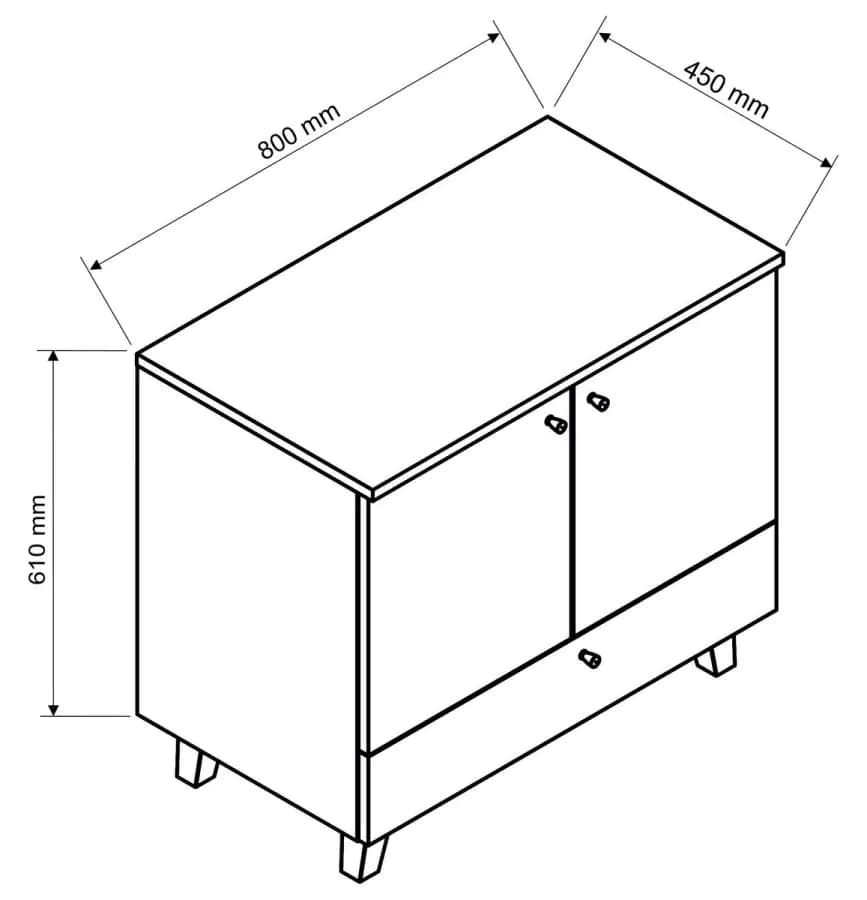 Casarredo Skříňka pod umyvadlo POMEROY DUM80S/1 artisan/šedá - náhled 4