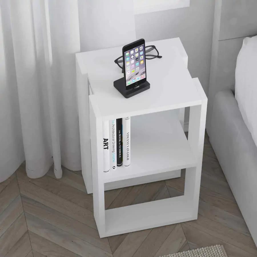 Casarredo Noční stolek LETOILE, bílý - náhled 4