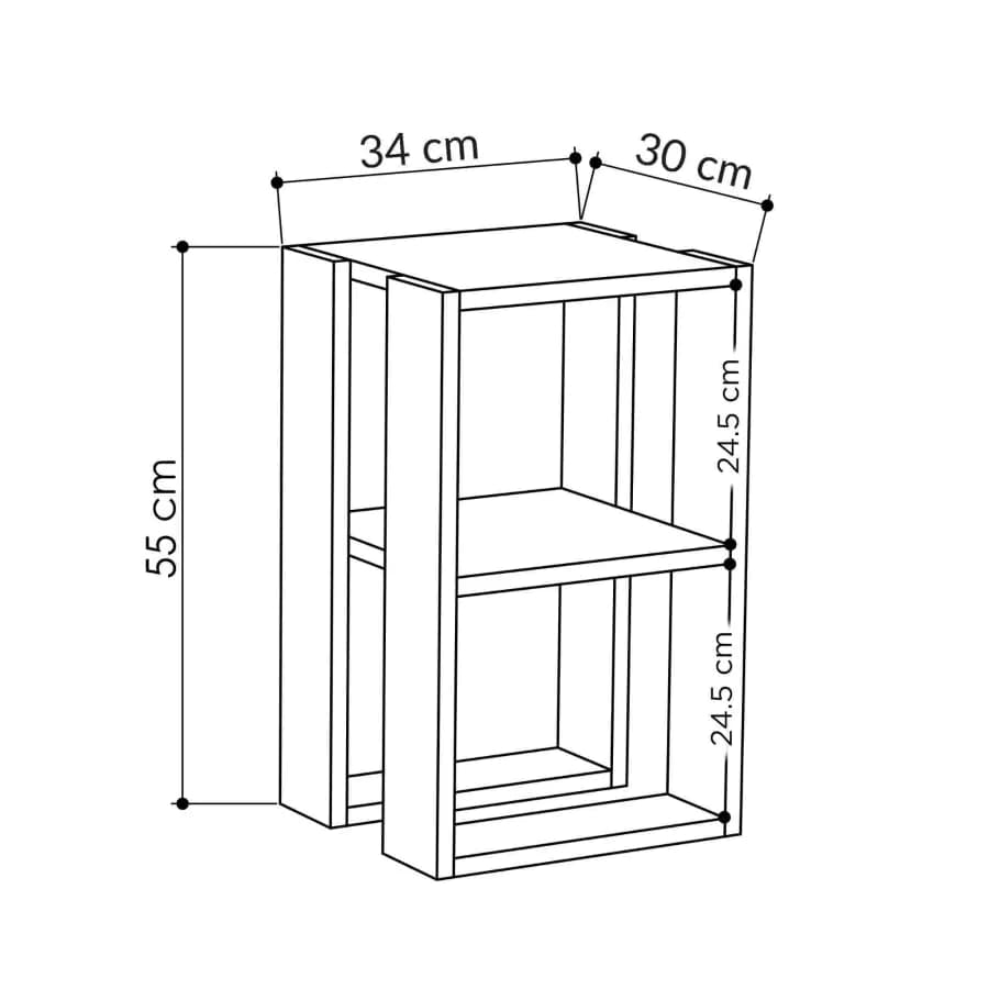 Casarredo Noční stolek LETOILE, bílý - náhled 5