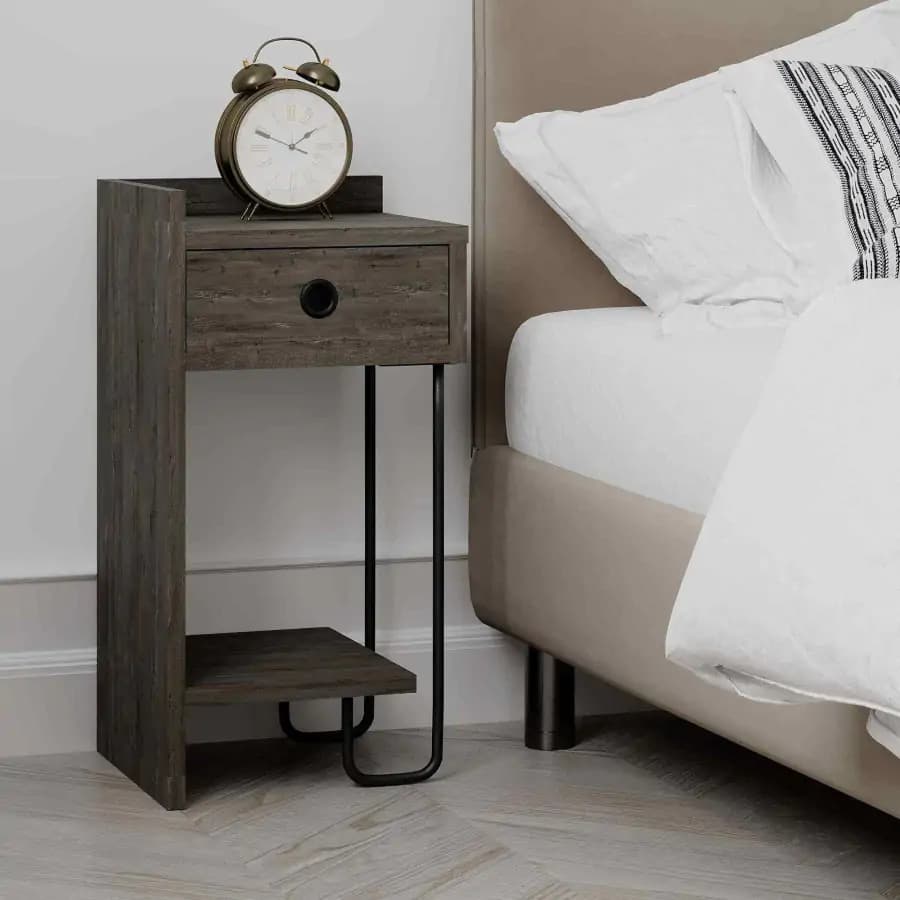 Casarredo Noční stolek levý SHADOWS, tmavá káva - náhled 2