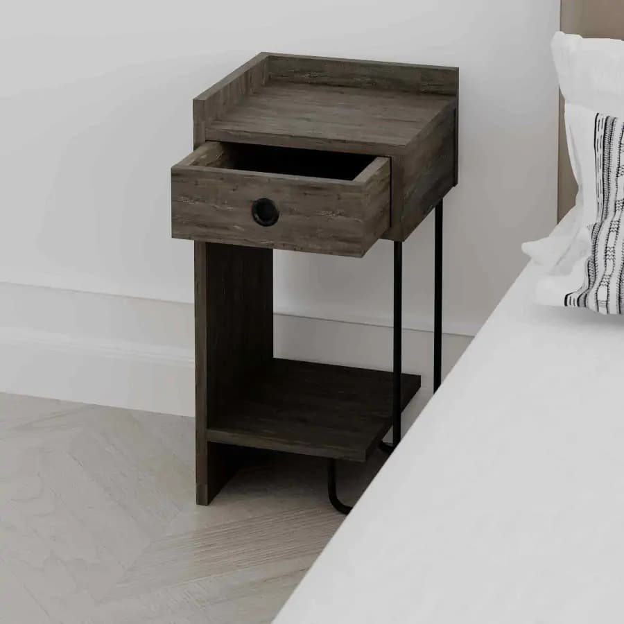 Casarredo Noční stolek levý SHADOWS, tmavá káva - náhled 3