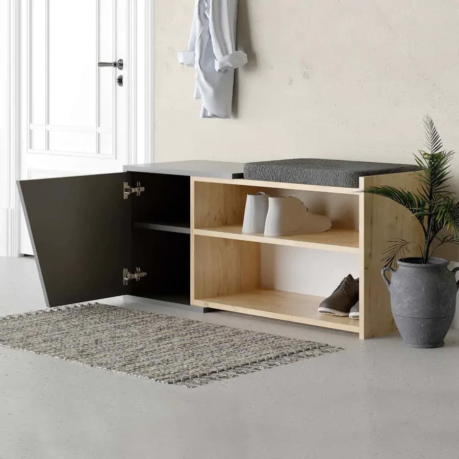 Casarredo Botník FARNESE, dub/antracit - náhled 3