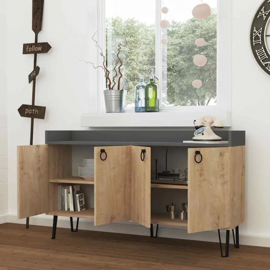 Casarredo Komoda DELPHI, dub/antracit - náhled 3