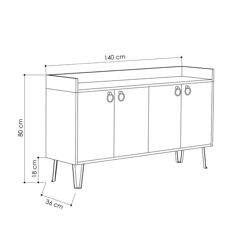 Casarredo Komoda DELPHI, dub/antracit - náhled 4