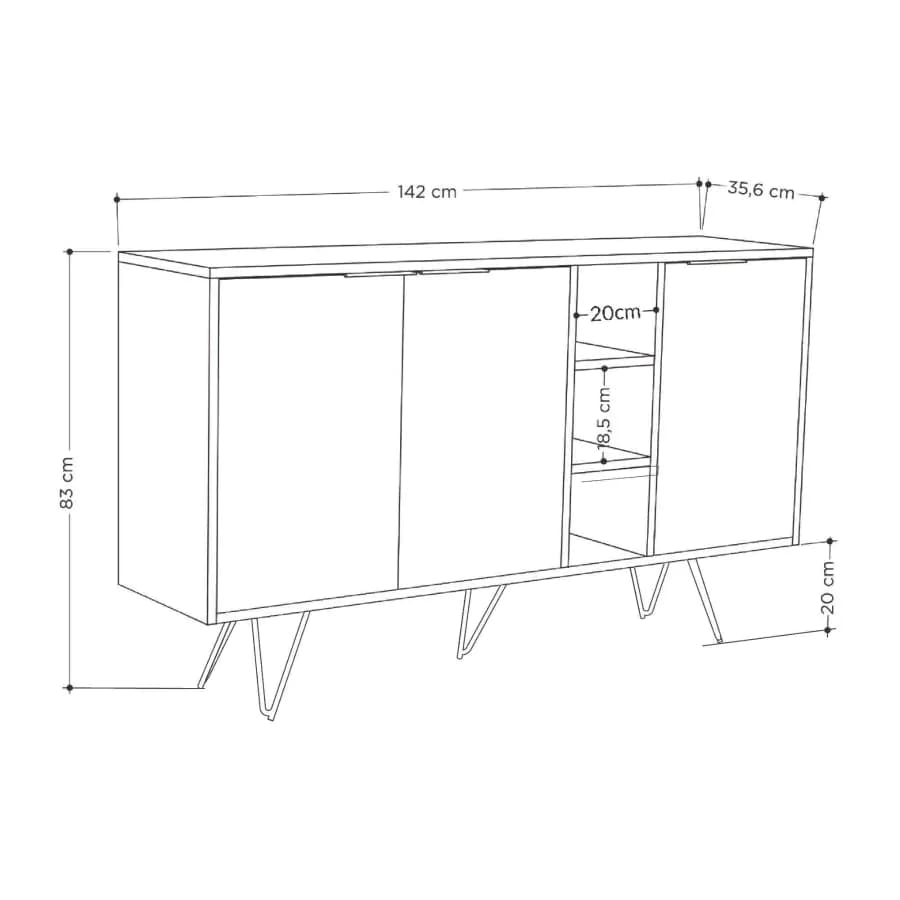Casarredo Komoda CALIOPE, káva/šedá - náhled 4