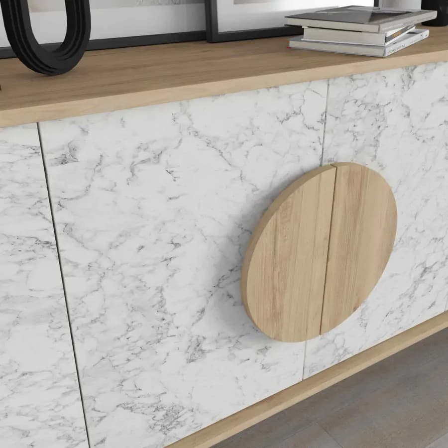 Casarredo Komoda GALATEA 180, dub/bílá Carrara - náhled 5