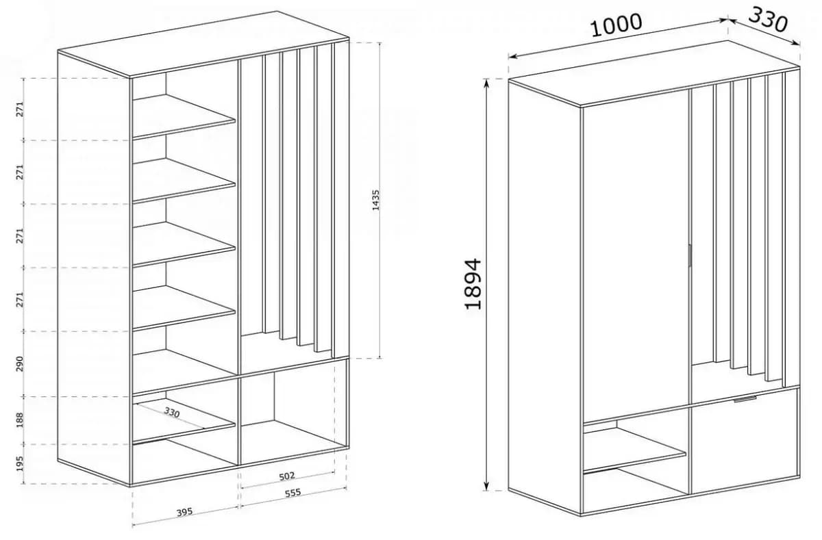 Casarredo Předsíňová stěna MINAS dub artisan - náhled 2