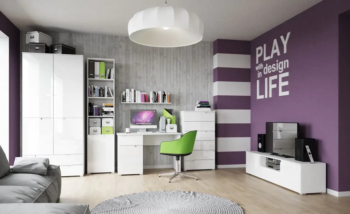 Casarredo Noční stolek SELENE 32 bílá lesk - náhled 5