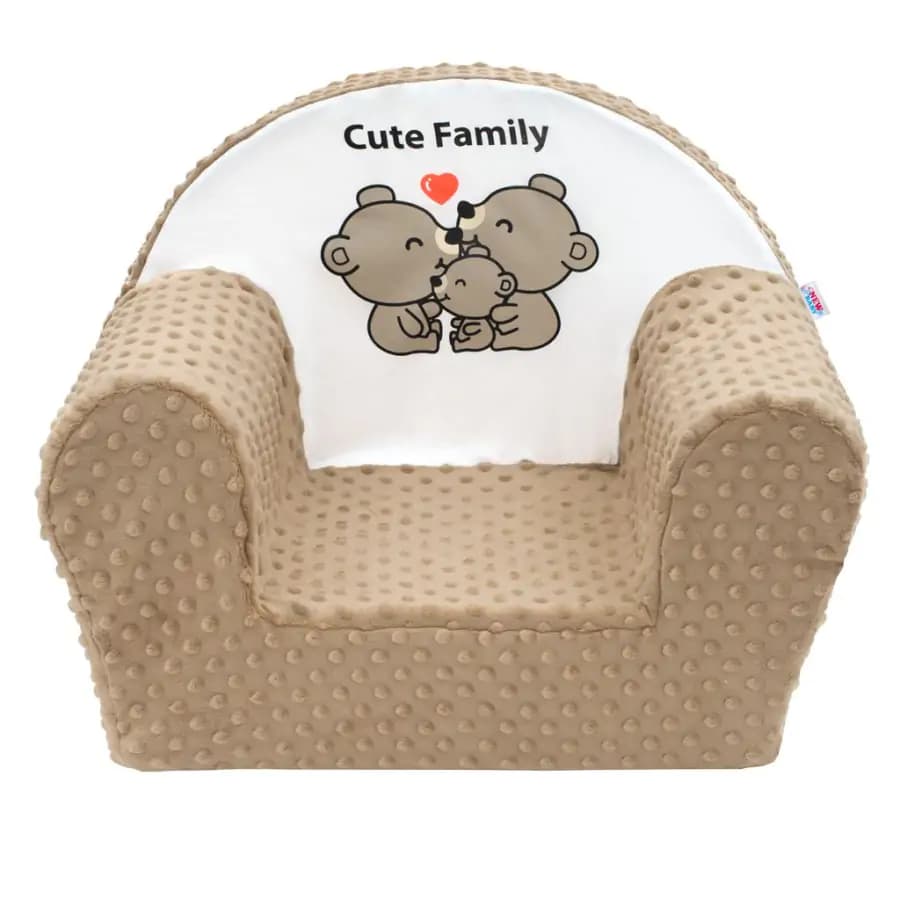 NEW BABY Dětské křesílko Cute Family cappuccino - náhled 2