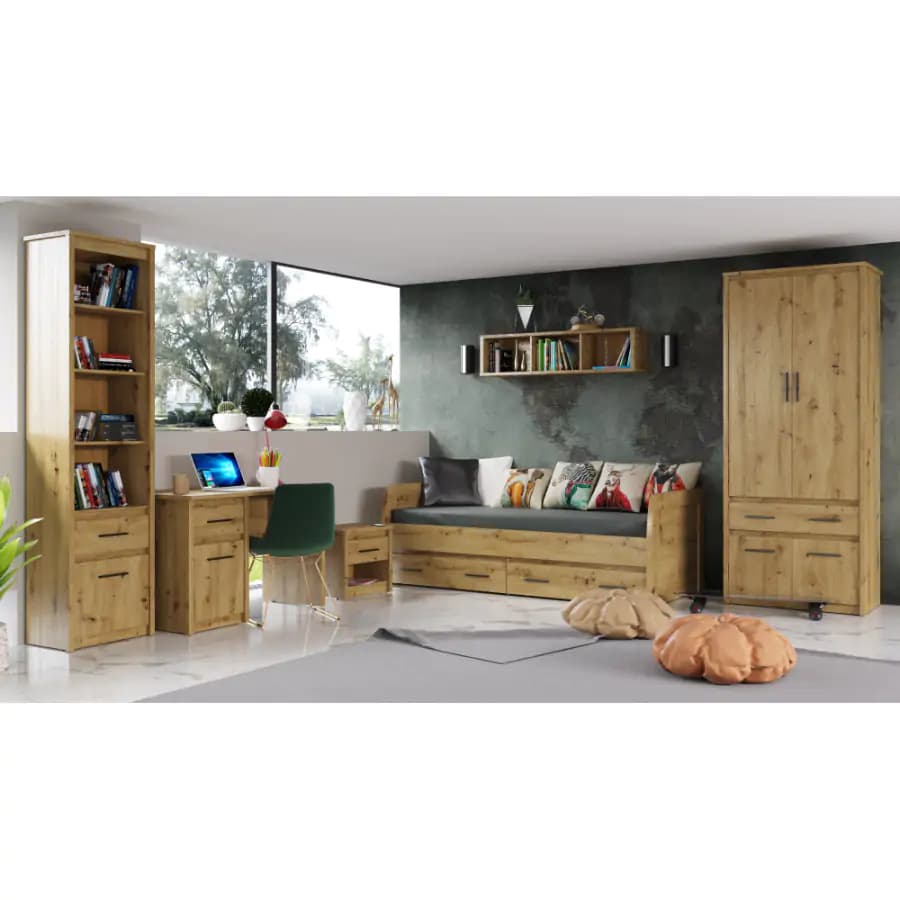 Tempo Kondela PC stůl AIRON 1D1S/120 - dub artisan - náhled 4