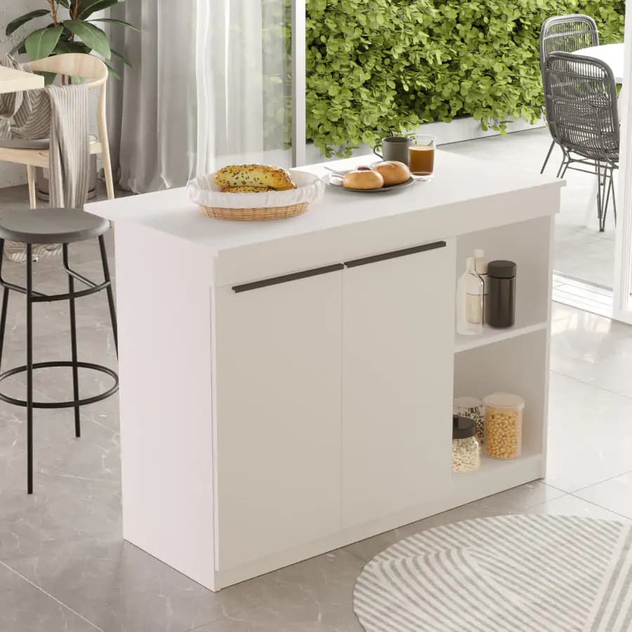 Casarredo Kuchyňský ostrůvek VALLES, bílá
