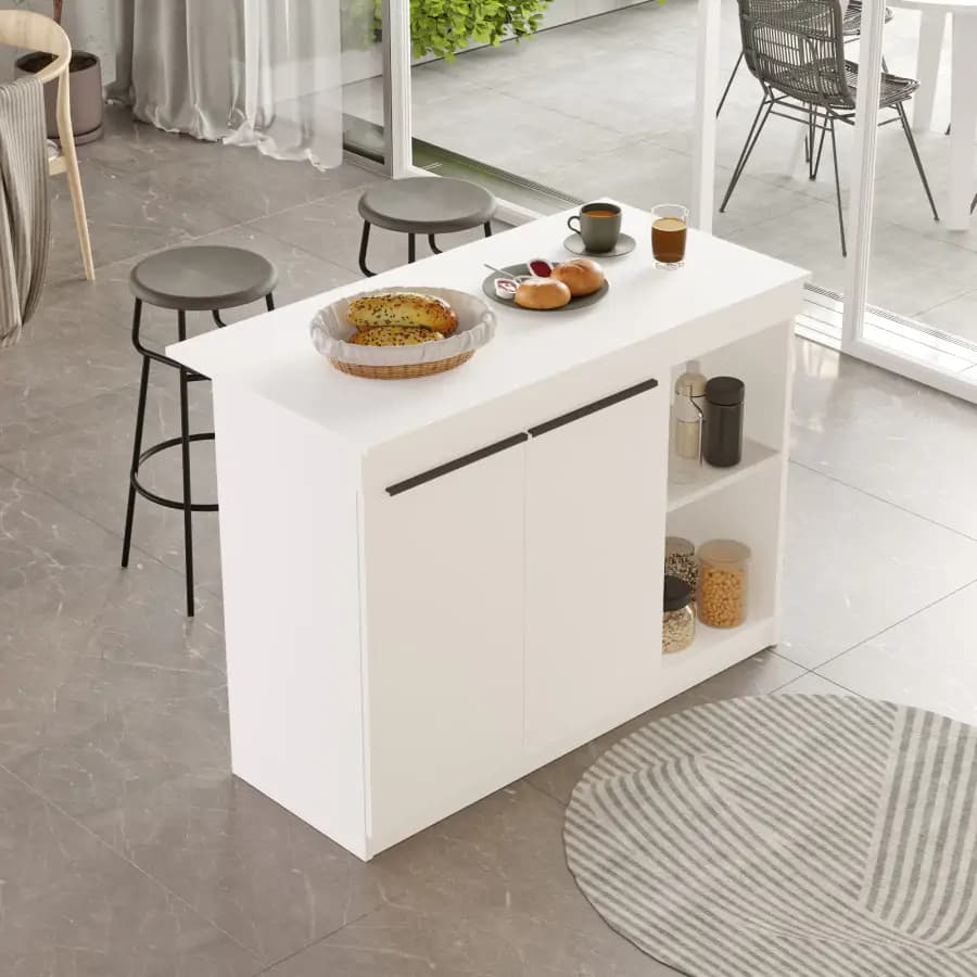 Casarredo Kuchyňský ostrůvek VALLES, bílá - náhled 4